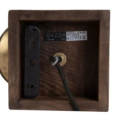 Industriedeckenstrahler Bronze mit Holz 18 cm - Mangos