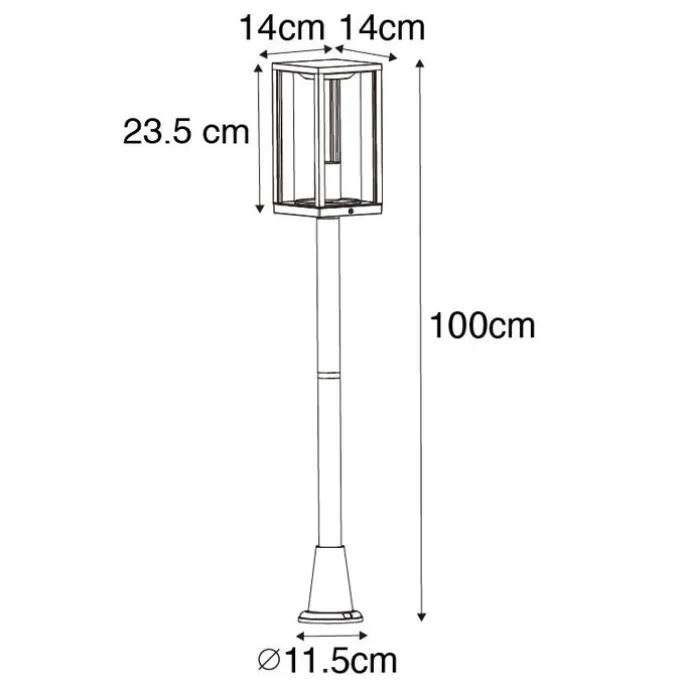 Industrielle Außenlaterne Rostbraun 100 cm IP44 - Charlois