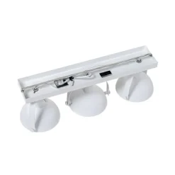 Industrielle Deckenleuchte weiß mit silbernem 3-Licht verstellbar – Magnax