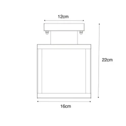 Industrielle Deckenleuchte für den Außenbereich, schwarz mit Gold – Rotterdam