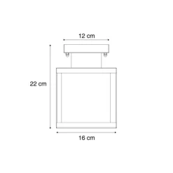 Industrielle Deckenleuchte für Außenbereich Holz mit Klarglas - Rotterdam