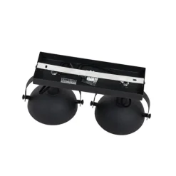 Industrielle Deckenleuchte schwarz mit Gold 2-flammig verstellbar – Magnax