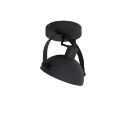 Industrielle Deckenleuchte schwarz mit Gold 15 cm verstellbar – Magnax