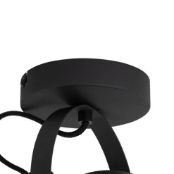 Industrielle Deckenleuchte schwarz mit Gold 15 cm verstellbar – Magnax