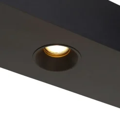 Industrielle Hängelampe schwarz mit Gestell 4-flammig GU10 - Cage Rack