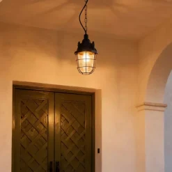 Industrielle Hängelampe schwarz mit Glas - Cabin