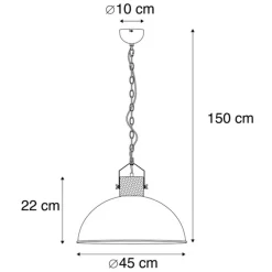 Industrielle Hängelampe Stahl - Arti