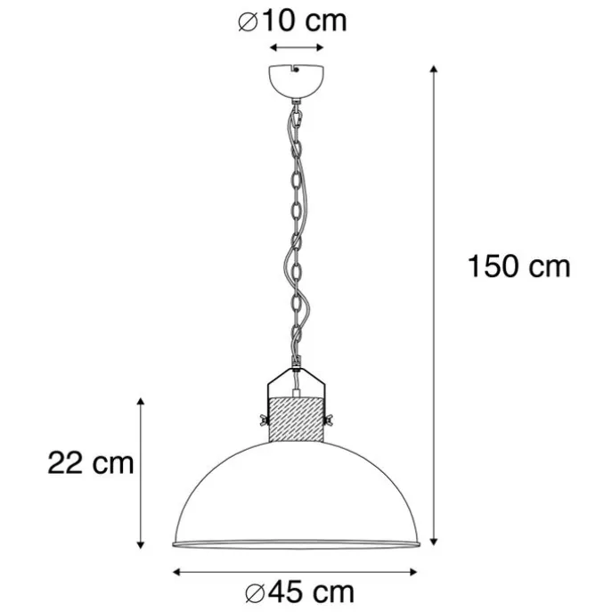 Industrielle Hängelampe Stahl - Arti