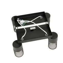 Industrieller Deckenstrahler schwarz 4-flammig verstellbar - Jim