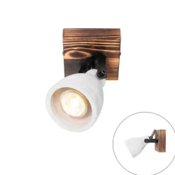 Industrieller Deckenstrahler Holz mit Beton - Creto