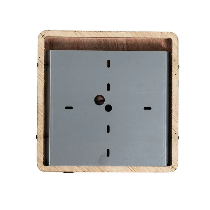 Industrieller Deckenstrahler schwarz mit Holz 4-flammig - Jasmijn