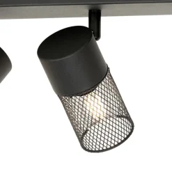 Industrieller Deckenstrahler schwarz 3-flammig verstellbar - Jim