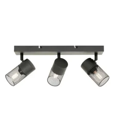 Industrieller Deckenstrahler schwarz 3-flammig verstellbar - Jim