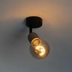 Industrieller Fleck schwarz mit Beton - Pedra