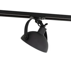 Industrieller 1-phasiger Schienenstrahler schwarz mit goldfarbenem Innenleben - Iconic Magnax