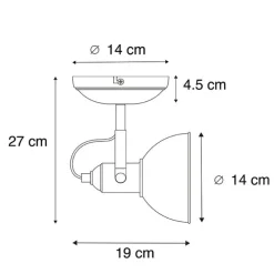 Industrieller runder Spot gold 1-light - Tommy