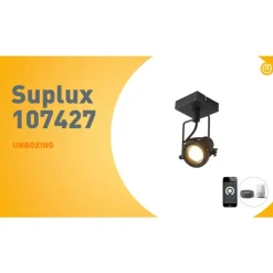 Industrieller Smart Spot schwarz inkl. WiFi GU10 - Suplux
