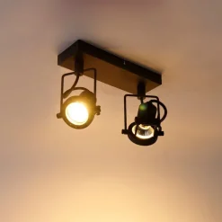 Industrieller Smart Spot schwarz inkl. 2 WiFi GU10 - Suplux