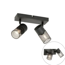Industriespot schwarz 2-flammig verstellbar - Jim