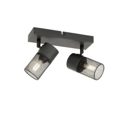 Industriespot schwarz 2-flammig verstellbar - Jim