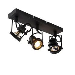 Industriespot schwarz 3-flammig - Suplux
