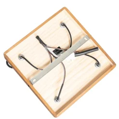 Industrie-Spot schwarz mit Holz neigbar 4-flammig - Tommy