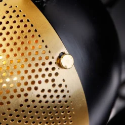 Industrie-Spot schwarz mit Messing 3 Lichter - Haicha