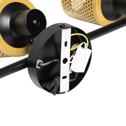 Industrie-Spot Schwarz mit Gold 3-Licht - Kayden
