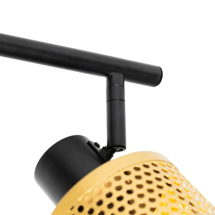Industrie-Spot Schwarz mit Gold 3-Licht - Kayden