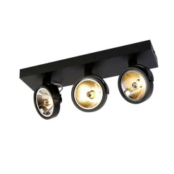 Industrie-Spot schwarz verstellbar 3-flammig - Go