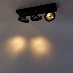 Industrie-Spot schwarz verstellbar 3-flammig - Go