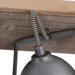 Industriespot Stahl mit Holz kippbar 3-Licht - Emado