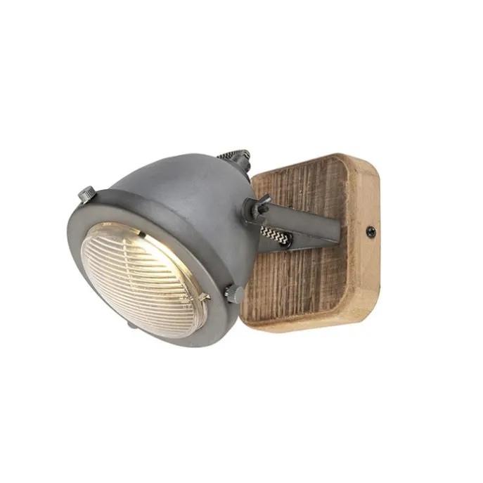 Industriespot Stahl mit Holz kippbar - Emado