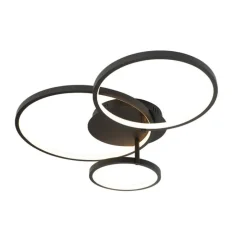 Intelligente Deckenleuchte schwarz 3-flammig mit Fernbedienung - Rondas