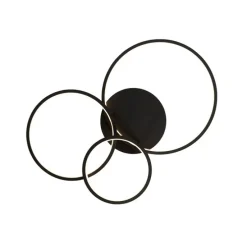 Intelligente Deckenleuchte schwarz 3-flammig mit Fernbedienung - Rondas