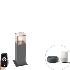 Intelligente industrielle Steh-Außenleuchte Anthrazit 30 cm inkl. WLAN P45 - Dänemark