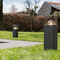 Intelligente industrielle Steh-Außenleuchte Anthrazit 30 cm inkl. WLAN P45 - Dänemark