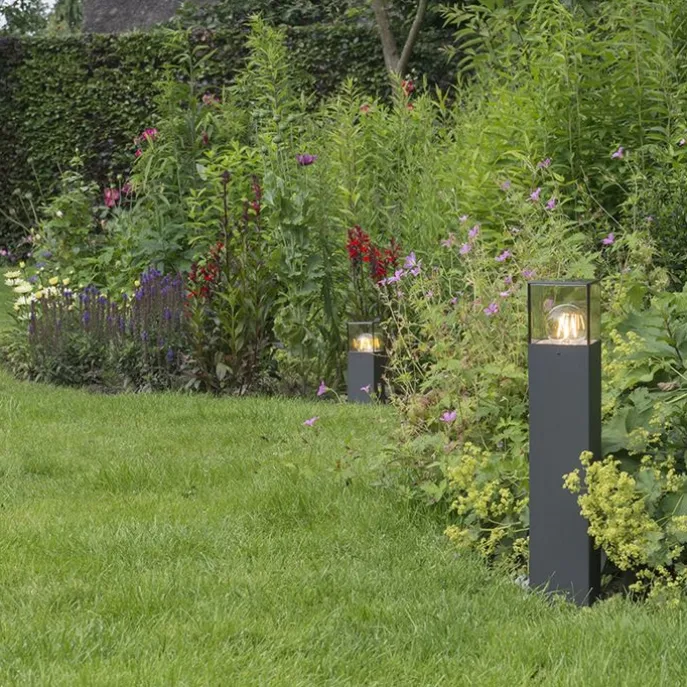 Intelligente industrielle Steh-Außenleuchte Anthrazit 30 cm inkl. WLAN P45 - Dänemark