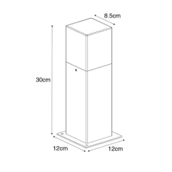 Intelligente industrielle Steh-Außenleuchte Anthrazit 30 cm inkl. WLAN P45 - Dänemark