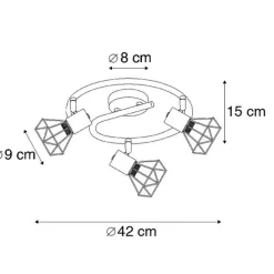 Intelligenter Strahler Messing dreh- und kippbar inkl. 3 Wifi P45 - Mosh