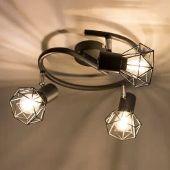 Intelligenter Strahler schwarz dreh- und kippbar inkl. 3 WLAN P45 - Mosh