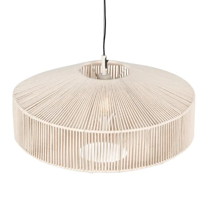 Japandi Hängelampe braunes Seil 61cm - Svea