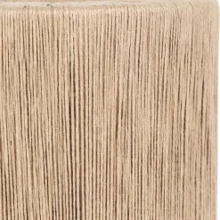 Japandi-Tischleuchte schwarz mit braunem Seil - Smilla