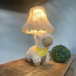 Kinder Tischleuchte Alpaka Weiß inkl. LED - Alma