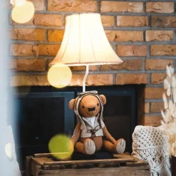 Kinder Tischleuchte Bär Braun inkl. LED - Charles