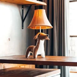 Kinder Tischleuchte Dackel Braun inkl. LED - Waldi