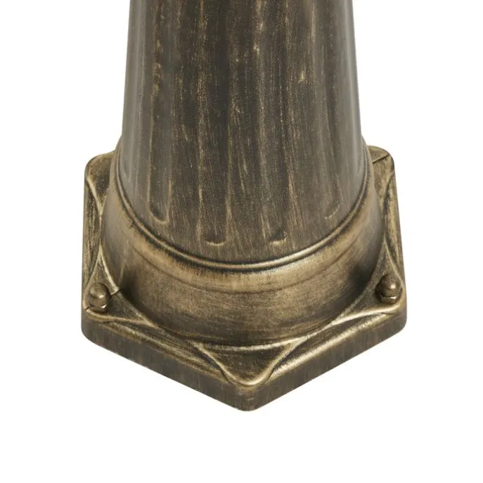 Klassische Außenlaterne Antikgold mit klarem Glas 198cm IP44 - London