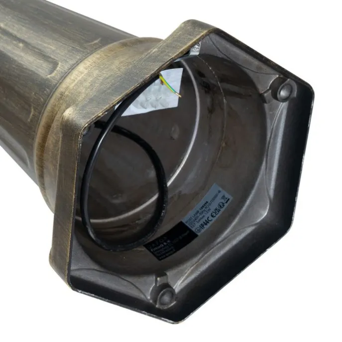 Klassische Außenlaterne Antikgold mit klarem Glas 198cm IP44 - London