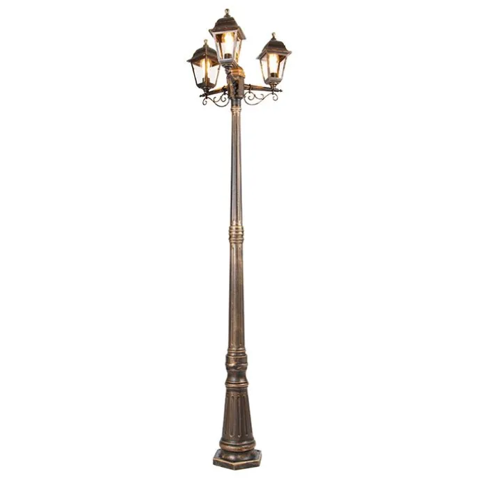 Klassische Laterne Antikgold 3-Licht IP44 - Hauptstadt