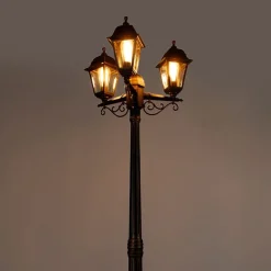 Klassische Laterne Antikgold 3-Licht IP44 - Hauptstadt